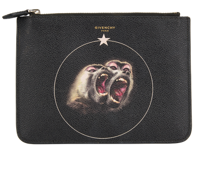 Givenchy Monkey Brothers Zipped Pouch, front view